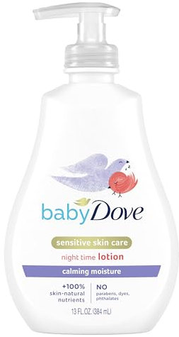 Baby Dove Sensitive Skin Care Baby Lotion für eine beruhigende Duftlotion, beruhigende Feuchtigkeit, hypoallergen und dermatologisch getestet, 368 ml