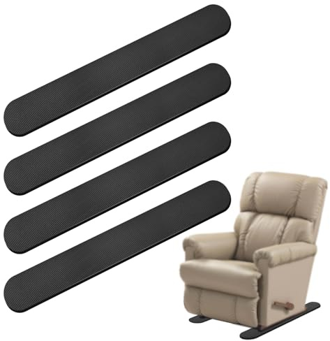 4 PCS 30Inch Non-Slip Furniture Rail Pads for Hardwood Floors and Other Types of Floors, Keeping Recliners, Sofas, Couches, Chairs, and Furniture in Place