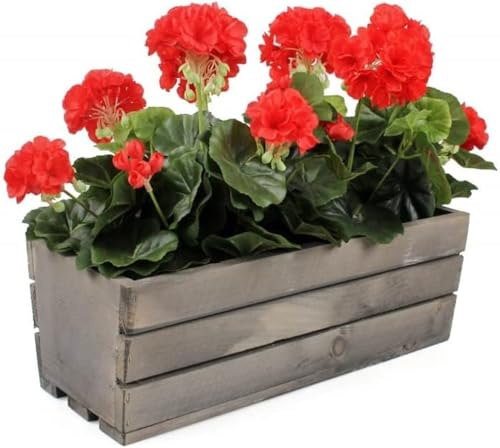 KOTARBAU® Fioriera per erbe aromatiche in legno, da balcone, 400 x 180 x 150 mm, colore: grigio