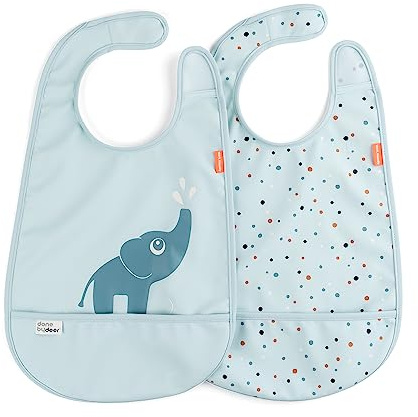 Done by Deer - LOT DE 2 BAVOIRS VELCRO ELPHEE Choix des Déclinaisons - Bleu