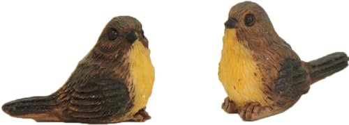 FADEDA 2 x uccelli/altezza: 2 cm/dipinti a mano/personaggi fedeli ai dettagli, decorazione da tavolo di Natale accessori presepe