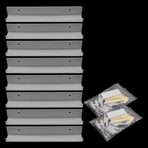 Hsthe Sea Portadischi in Vinile da 8 Pezzi Espositore per CD con scaffale in Vinile Trasparente per Libri Immagini in Vinile -30,5 cm/12 Pollici