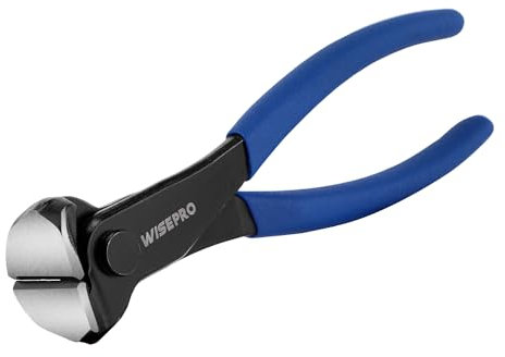 WISEPRO 7 End Cutting Pliers, Heavy Duty Flush Cut Carpenters Pincers, Snips Wire - Steel Fixers End Nippers for Nail Puller Remover Tool
