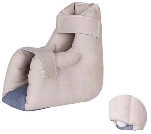 EZ Assistive Protège-talons pour escarres, coussin de talon avec mousse haute résilience pour enlever la pression, coussin de pied pour escarres (simple-kaki)