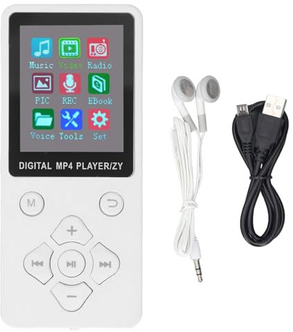 Lecteur de Musique 32 Go, Lecteur MP3 et MP4 avec Bluetooth 5.0 et Lecteurs Audio Numériques à écran Couleur 1,8, Lecteur de Musique avec Son HiFi, Expérience Audio Haut de