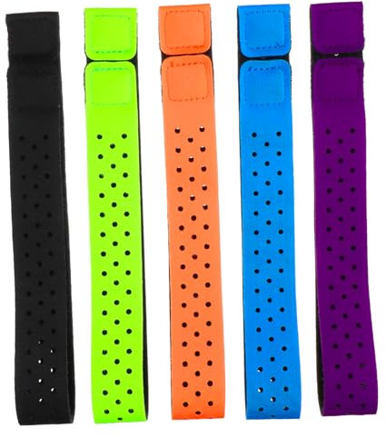BESPORTBLE Fitness Adjustable Heart Rate Belt 5 Pack Replacement Armband Strap Multiple Colors Durable Comfortable