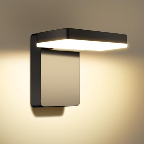 ledmo 60W Applique Da Parete Interno/Esterno 5000 Lumen Faretto LED Da Esterno Con Pannello LED Rotante a 360° 3000K Lampade da Parete Moderno Impermeabile IP65 per Ingresso Terrazza Corridoio