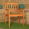 Samuel ALEXANDER Wooden Garden Chair – Outdoor Dining Chair with Armrests & Slatted Back – Classic Wooden Garden Furniture for Patio or Deck – Comfortable Wooden Deck Chair