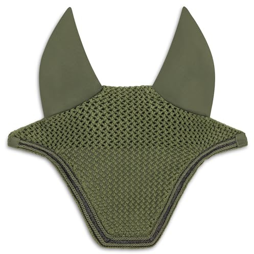 Equimour Flughuva Classic Sage – virkad fly bonnet, stl. FULL