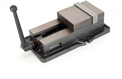 Maskinskruvstäd metall 43 x 20 x 12,2 cm 45 mm höjd 160 mm öppning bordsmontering maskinskruvstäd nederdrag skruvstäd