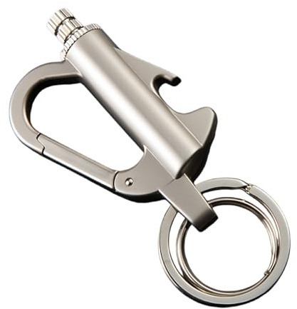 3-in-1 Permanent Match Infinity Ligh/ter with Multitool Keychain Bottle Opener, Ligh/ter Keyring,Metal Match Survival Ligh/ter, Reusable Waterproof Keychain Ligh/ter for Camping,Multifunctional