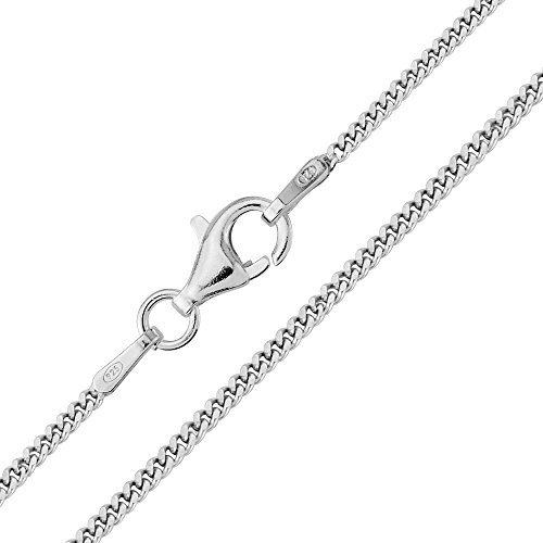 The Chain Company - Sterling Silver 20 Inch 1.5mm Thick Italian Curb Chain Necklace (20)