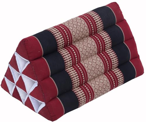 GURU SHOP Cuscino triangolare in stile tailandese, 30 x 30 x 50 cm, cuscino triangolare in stile tailandese, tappeto tailandese