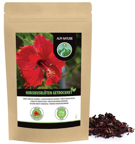 Alpi Nature Hibiskustee 125g, Hibiskusblütentee, Hibiskusblüten ganz, Hibiskus Tee lose, Hibiscus Tea