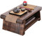 Coffee Tables Beistelltisch, Couchtisch 2-stufig mit Ablageregal, Retro japanischer Teetisch, Tatami-Tisch für Wohnzimmer, Erkerfenster (Color : Dark Brown, Size : 50 * 30 * 20cm)