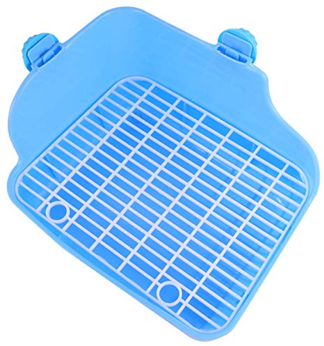 POPETPOP Esquina de Inodoro de Conejo Entrenador de Orinal de Mascota Baño Interior Pequeño Inodoro de Entrenamiento de Mascotas para Hámster Jerbo Conejo Chinchilla Conejillo de Guinea