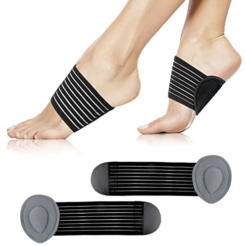 youthbelief Bandages de voûte plantaire rembourrés de compression pour fasciite plantaire pour soulager la douleur et les pieds plats douloureux, éperon calcanéen