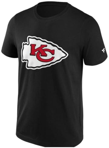 Kansas City Chiefs NFL T-Shirt Shirt ** Primary Logo Graphic ** schwarz (5402564, DE/NL/SE/PL, Alphanumerisch, XXL, Regular, Regular)