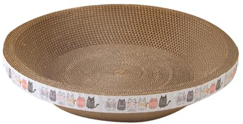 Shitafe Griffoir pour Chat | Planche À Gratter pour Chat | Griffoir Chats Carton | grattoir Chat Rond Ovale | Lit À Gratter pour Chat | Carton Ondulé pour Chat Résistant à l'usure| Jouer et