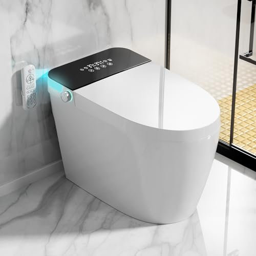 LOUPUSUO Smart Toilet with Bidet Built In with Warm Water Sprayer and Dryer
