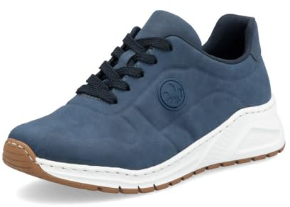Rieker Dam lågtopp sneakers M4903, halvskor, lös insats, Blå 14, 36 EU bred