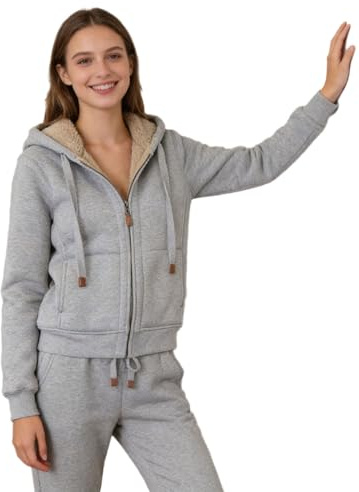 EGSDMNVSQ Tuta Da Donna Set Da Jogging In 2 Pezzi Tuta Da Fitness Calda Invernale Tuta In Pile A Due Pezzi Set Da Salotto Abbigliamento Da Corsa