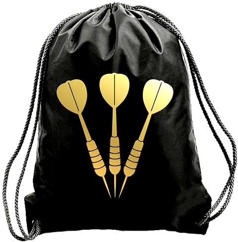 TEEZ Gold Darts Drawstring bag in Black & Gold, Darts Bag