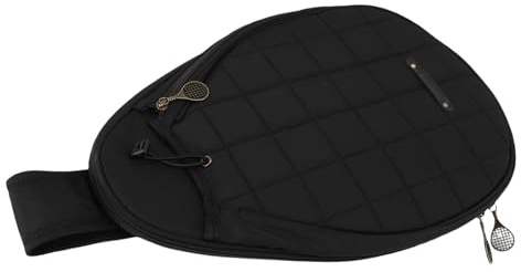 RiToEasysports Bolsa de Tenis con Materiales Premium, Almacenamiento Seguro y Ajuste Cómodo, Elegante y Práctico, Espacioso Organizado para Deportes de Calabaza de Bádminton (Black)