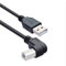 Herfair USB zu Drucker Kabel USB 2.0 A Stecker auf B 90° 480Mbit/s High Speed Adapter Kabel/Wireless Adapter Verlängerungskabel (links) 1,5m