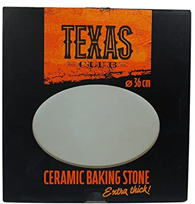 Texas Club - Pietra per Cottura Pizza in Forno o al Barbecue, Ideale anche per Grigliare, Compatibile con Kamado Bono Media e Grande, Diametro 36 cm