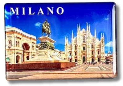 Italia Milano Magnet Souvenir di Milano – Calamita da Frigorifero, Magnete Decorativo con Duomo di Milano, Idea Regalo Turistica dall’Italia 120825