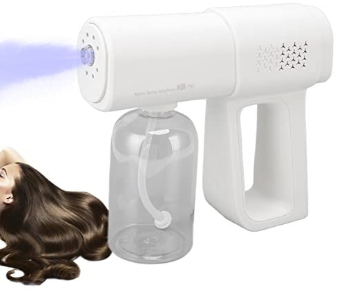 Vaporizador de Cabello de Mano Máquina de Vapor de Cabello Portátil de 380 Ml Inalámbrico 2000 MAh Recargable Pulverizador de Peluquería Vapor Portátil Aerosol de Mano Aerosol