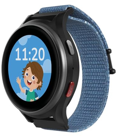 ANIO 6 wasserdichte Kinder-Smartwatch - mit GPS Tracker & SIM, Anrufe, Nachrichten, SOS, Schulmodus, Schrittzähler - ohne SIM-Karte, blau
