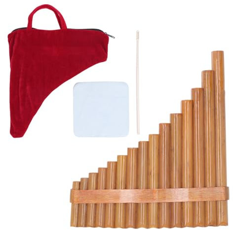 Professionelle Stimmbare Panflöte mit 15 Pfeifen und G-Taste, Kompakt und Tragbar für Bühnenauftritte (Rechte Hand)