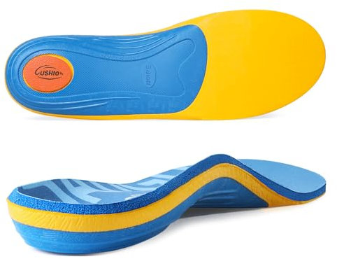 3ANGNI Heavy Duty Support Plantar Fasciitis Orthotic Insoles - 220+ LBS Arch Support, Relieve Flat Feet, Heel Pain, Overpronation, Shock Absorbing and Breathable Insoles, Suitable for Men and Women