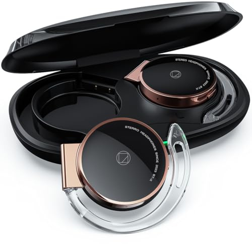 On Ear hörlurar trådlös Bluetooth V5.3, öppna öronproppar trådlösa med öronkrokar, klämma på hörlurar sportheadset Bluetooth med 4 mikrofoner, lång batteritid/med laddningsfodral
