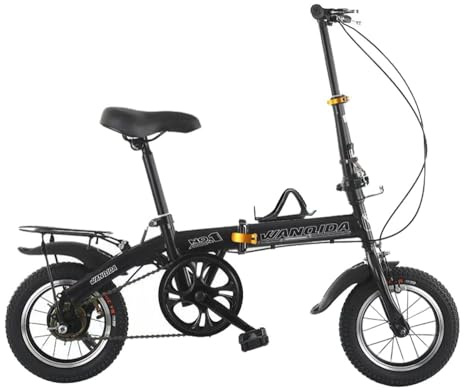 Kcolic Vélo Pliant Alliage Léger 12/14, Frein Disque Vitesse Unique, Système Pliage Rapide, pour Les Déplacements Sportifs en Plein Air, Capacité Poids 200 Kg A,14in