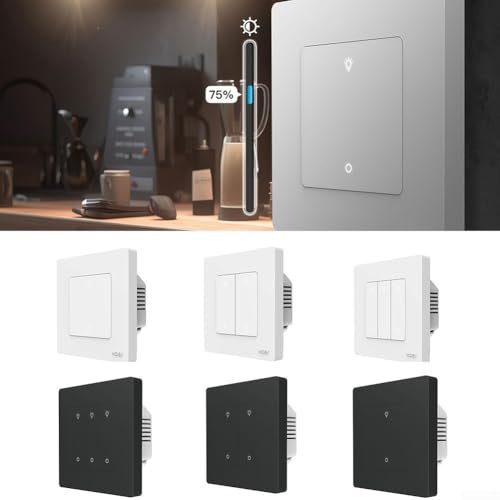 Convenient For Zigbee Light Dimmer Switch for Easy Light Brightness Control, 13Gang (grey 2 Gang)