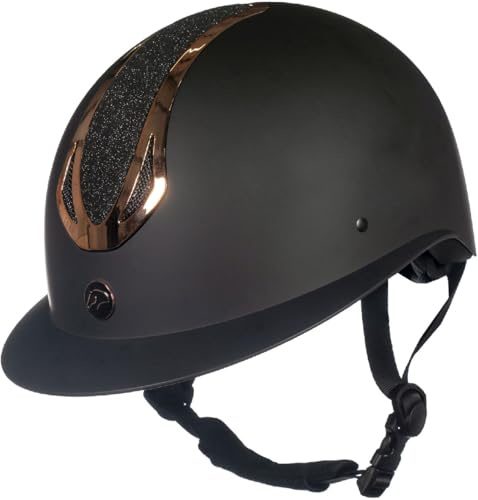 HKM Damen Illusion Reithelm, Schwarz/Rosegold, 58-60 cm