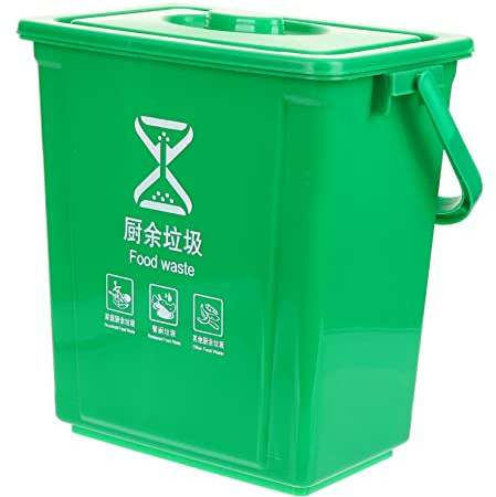 TOPPERFUN Portable Kitchen Compost Bin with Lid Indoor Food Waste Container for Home Office Restaurant Sturdy Handle for Easy Carrying and Waste Sorting Compact Design for Organized Cooking