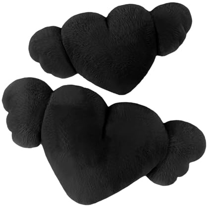 Almohada con alas de ángel en Forma de corazón – Paquete de 2