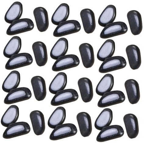 Angoily Natural Black Pebbles for Aquarium Fish Tank and Flowerpot Decoration Polished Stones for Vase Fillers Landscaping Ornaments for Garden and Water Features