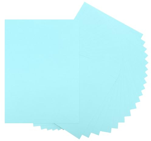 QUARKZMAN 20 Feuilles De Papier Cartonné Bleu Clair 8.5 x 11 A4 Papier Épais 250gsm/170lb Carton En Gros Pour Imprimante DIY Scrapbook Menus Cartes Invitations Et Artisanat