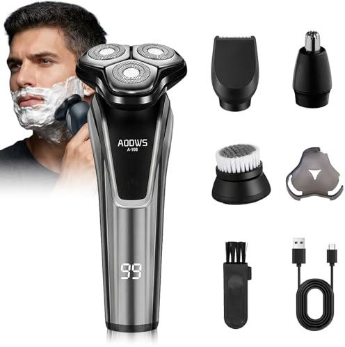 HyAdierTech Maquinilla de Afeitar Hombre con Cabezal Flotante 3D