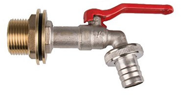 Tank Regentonnen Durchführungs Set mit 1 Auslaufhahn