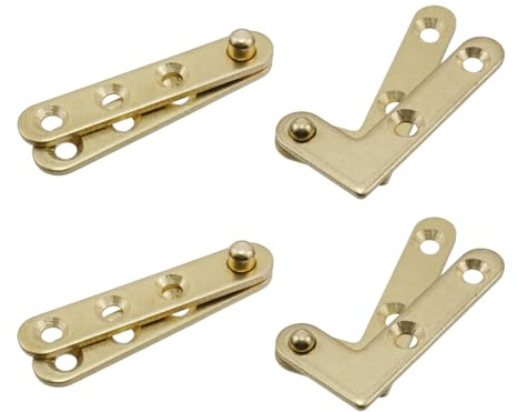 T Tulead Door Pivot Hinges, Including 2pcs L-Shaped and 2pcs Straight