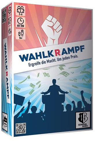 WAHLKRAMPF-Ergreife die Macht. Um jeden Preis! | Witziges Kartenspiel für 3-6 Spieler | Bieten-Bestechen-Verhandeln-Alles für den Sieg! | Spaß mit Freunden | Deutsch | Isenmann Games (1403882001)