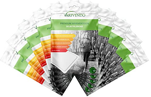 10 Stück Premium 12 Stunden Wärmekissen 13x9,5 cm + varivendo Notizblock (PREMIUM Wärmekissen)