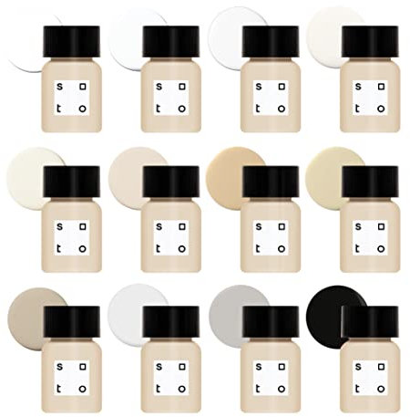 soto Paint Touch Up, Set of 12, Multi-Surface, Matte & Satin Finish (Neutrals) - White, Beige + Black Scratch Repair for Furniture, Walls, Cabinets, Trim, Doors, Indoor/Outdoor