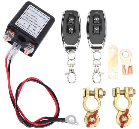 Fernbatterie-Trennschalter, DC12V 120A/200A Anti-Diebstahl-Upgrade-Kill-Schalter für Auto mit Dual-Fernbedienung, Batterie-Trennschalter für Auto, Wohnmobil, LKW, Boot, Marine Verhindern(200A)